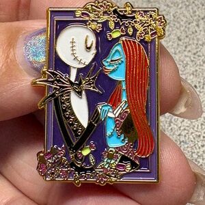 Nightmare before Christmas Enamel Pin with Jack Skellington and Sally